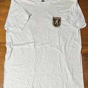 Vintage Single Stitch Browning Fruit Of The Loom Shirt 3XL Gray 90s Stains